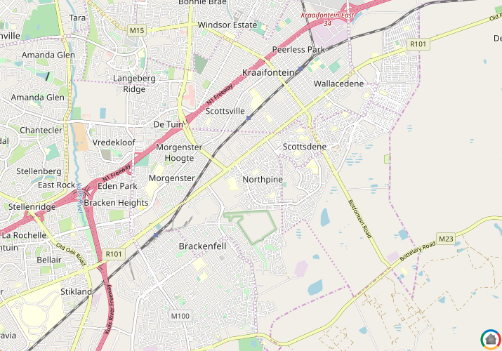 Map location of Northpine